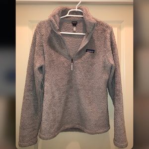 Patagonia Gray Furry Half Zip Up Sweater